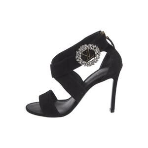 ❤️Louis Vuitton Suede Crystal Embellishments Slingback Heels❤️
